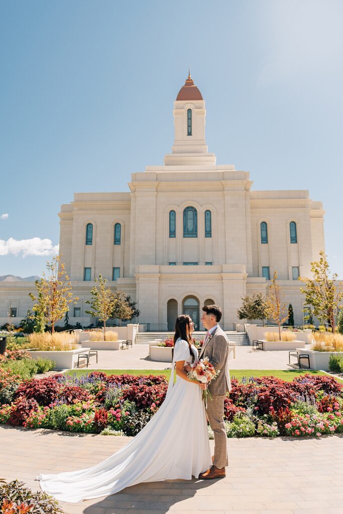 Deseret Peak Utah Temple Wedding