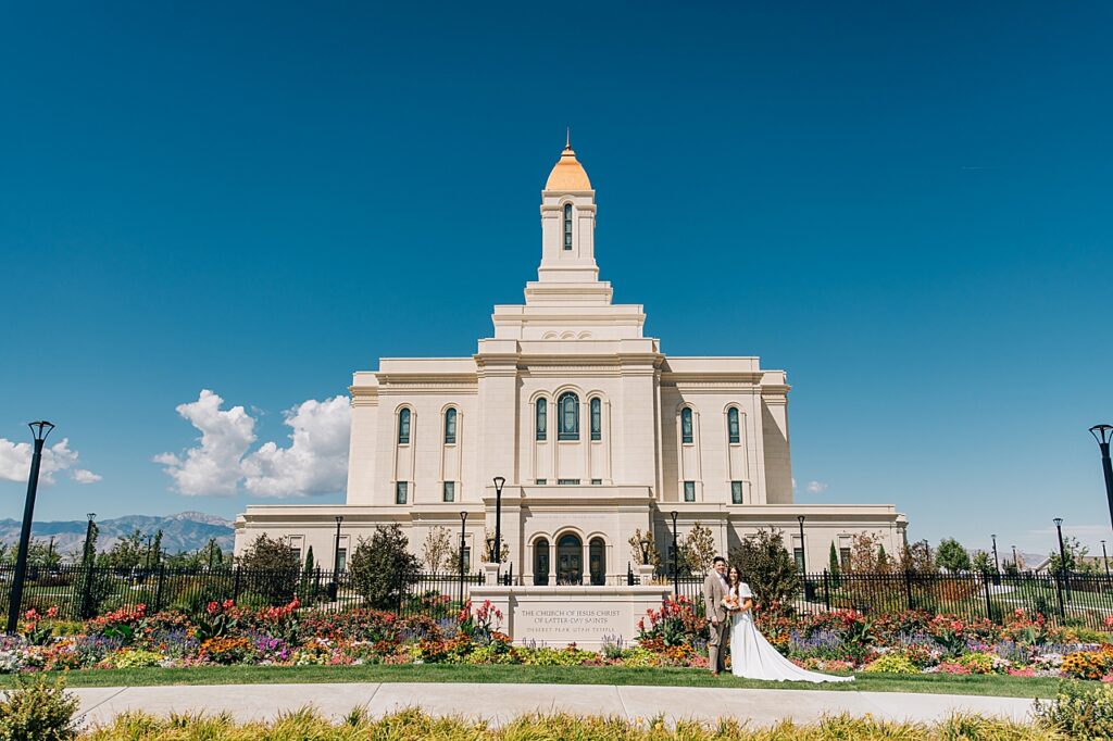 Deseret Peak Utah Temple Wedding