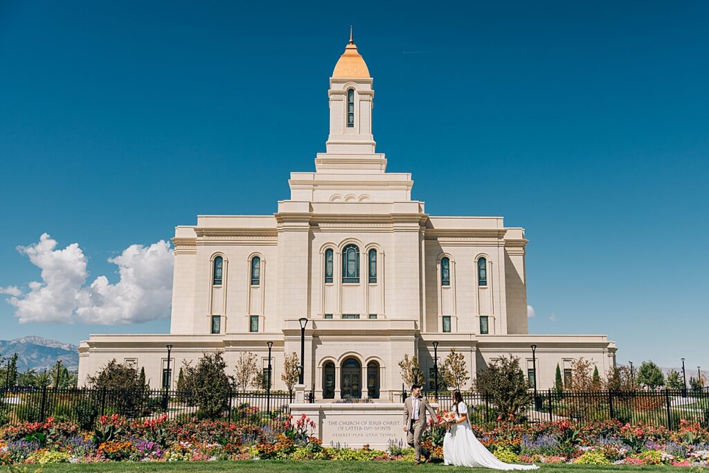 Deseret Peak Utah Temple Wedding